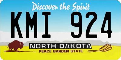 ND license plate KMI924