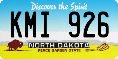 ND license plate KMI926