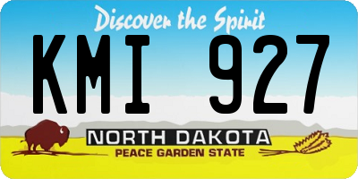 ND license plate KMI927