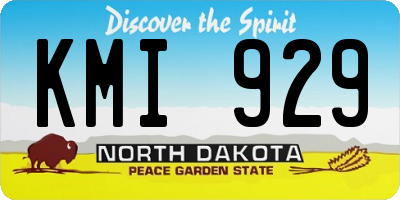 ND license plate KMI929