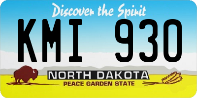 ND license plate KMI930