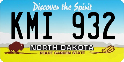ND license plate KMI932