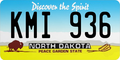 ND license plate KMI936