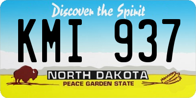 ND license plate KMI937