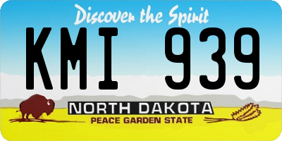 ND license plate KMI939