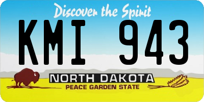 ND license plate KMI943