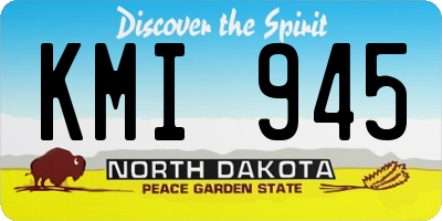 ND license plate KMI945