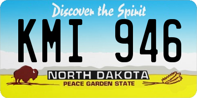 ND license plate KMI946