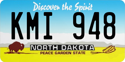 ND license plate KMI948
