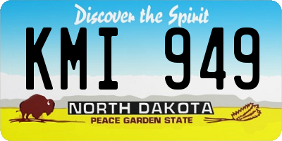 ND license plate KMI949