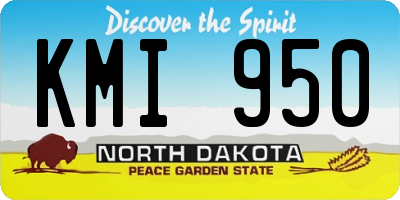 ND license plate KMI950