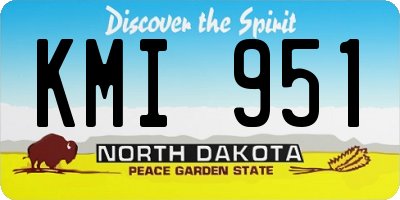 ND license plate KMI951