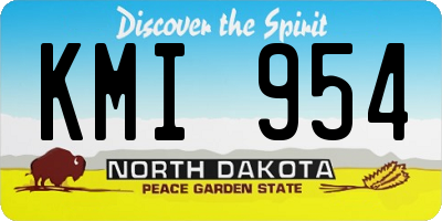 ND license plate KMI954