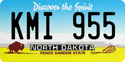 ND license plate KMI955