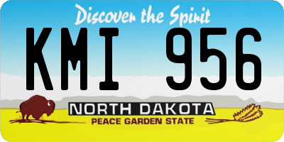 ND license plate KMI956