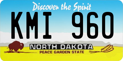 ND license plate KMI960