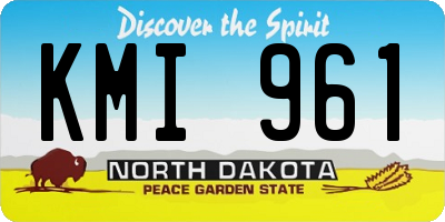 ND license plate KMI961