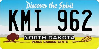 ND license plate KMI962