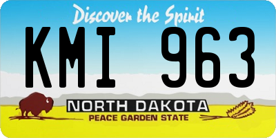 ND license plate KMI963