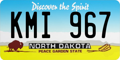 ND license plate KMI967