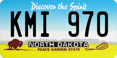 ND license plate KMI970