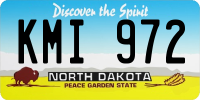 ND license plate KMI972