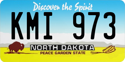 ND license plate KMI973