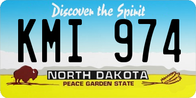 ND license plate KMI974