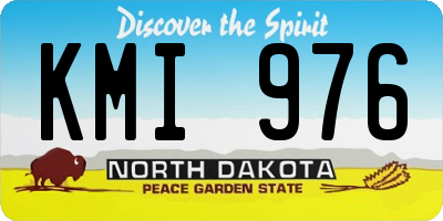 ND license plate KMI976