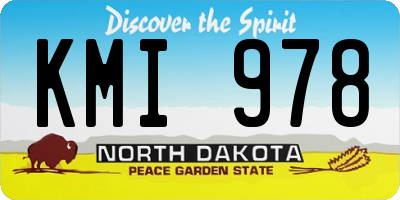 ND license plate KMI978