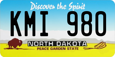ND license plate KMI980