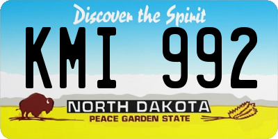 ND license plate KMI992