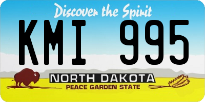 ND license plate KMI995