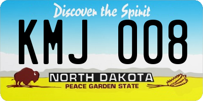 ND license plate KMJ008