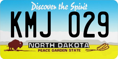 ND license plate KMJ029