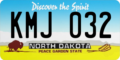 ND license plate KMJ032