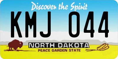 ND license plate KMJ044