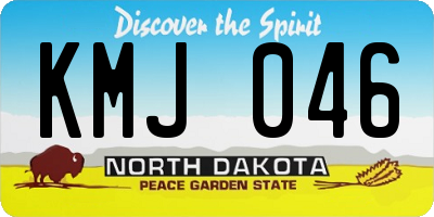 ND license plate KMJ046