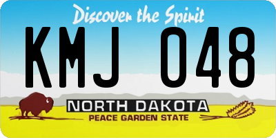 ND license plate KMJ048