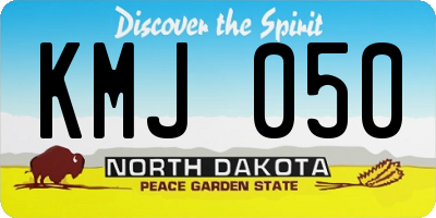 ND license plate KMJ050