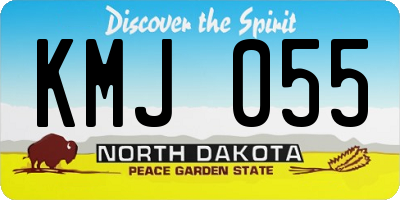 ND license plate KMJ055