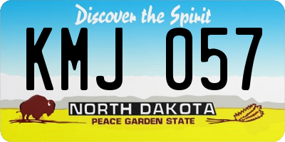 ND license plate KMJ057