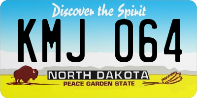 ND license plate KMJ064