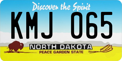 ND license plate KMJ065