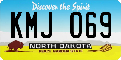 ND license plate KMJ069