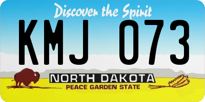 ND license plate KMJ073