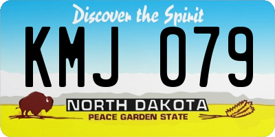 ND license plate KMJ079