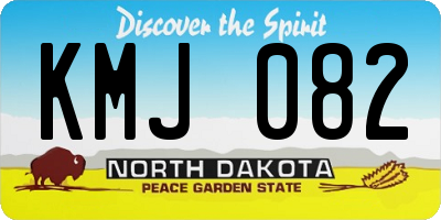 ND license plate KMJ082