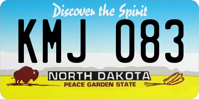 ND license plate KMJ083