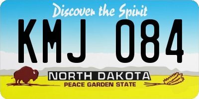 ND license plate KMJ084